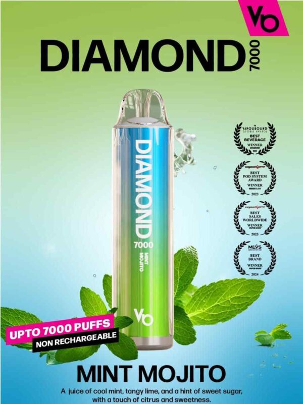 Vapes Bars Diamond 7000 Puffs Disposable Vape in UAE - Image 12