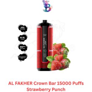 AL FAKHER Crown Bar 15000 Puffs Strawberry Punch