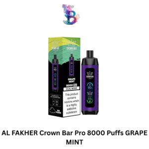 AL FAKHER Crown Bar Pro 8000 Puffs GRAPE MINT